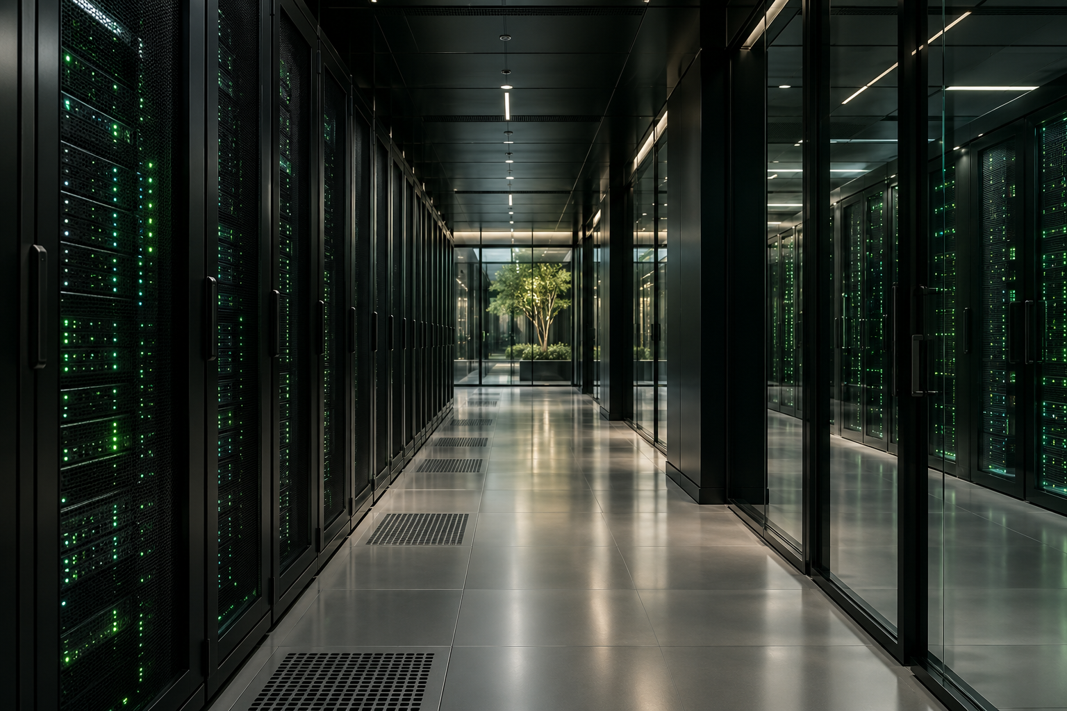 Illustrative enterprise data centre with modern server infrastructure